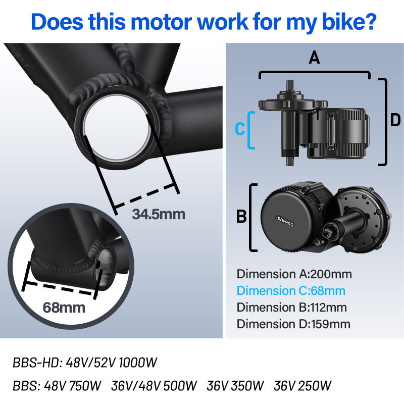 BAFANG BBSHD BBS01 BBS02B BBS0 - огляд і ціна Bafang Bbshd 1000W Conversion Kit